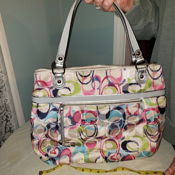 Colored Coach Initial purse - Picture 1 of 3